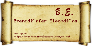 Brendörfer Eleonóra névjegykártya